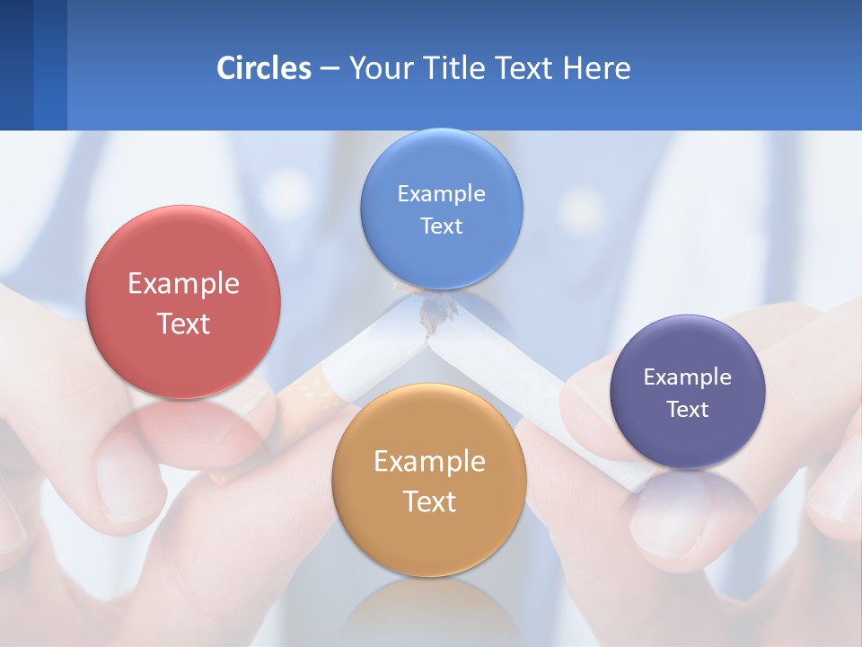 A Person Holding A Cigarette In Their Hands PowerPoint Template