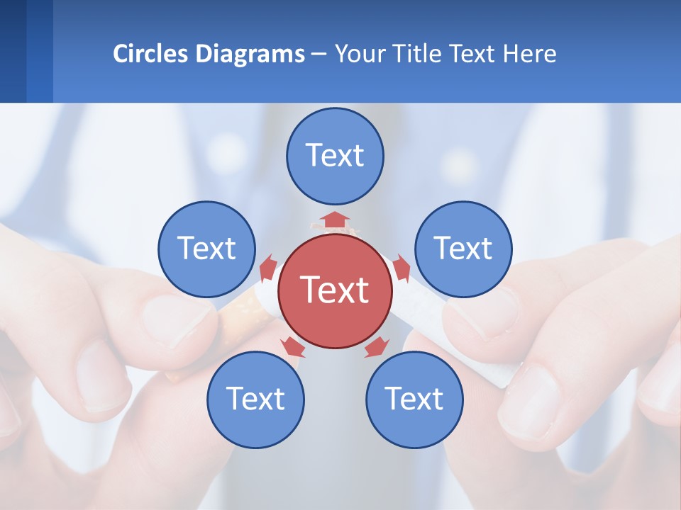 A Person Holding A Cigarette In Their Hands PowerPoint Template