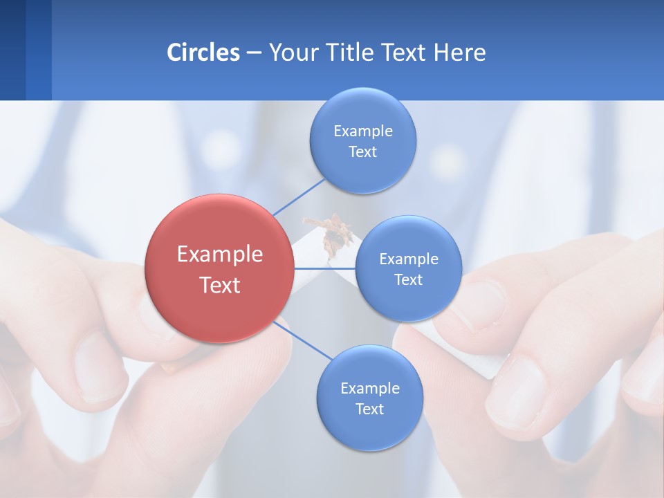 A Person Holding A Cigarette In Their Hands PowerPoint Template