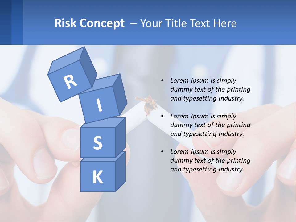 A Person Holding A Cigarette In Their Hands PowerPoint Template