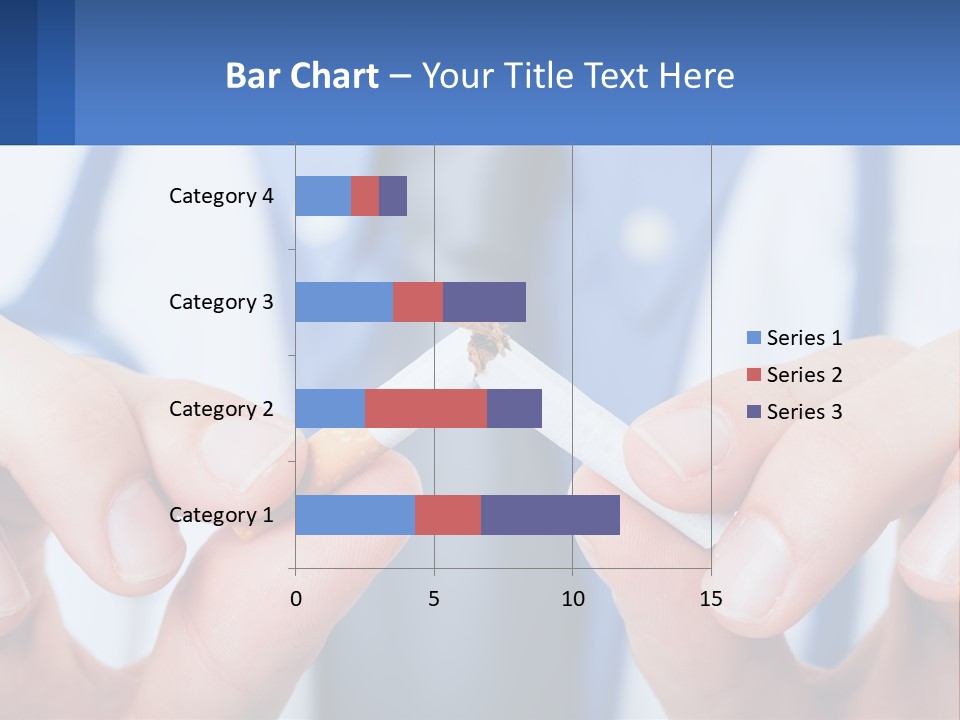 A Person Holding A Cigarette In Their Hands PowerPoint Template