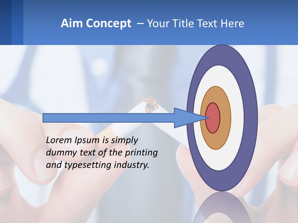 A Person Holding A Cigarette In Their Hands PowerPoint Template