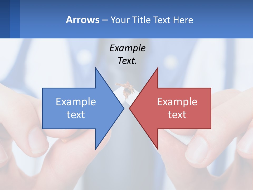 A Person Holding A Cigarette In Their Hands PowerPoint Template