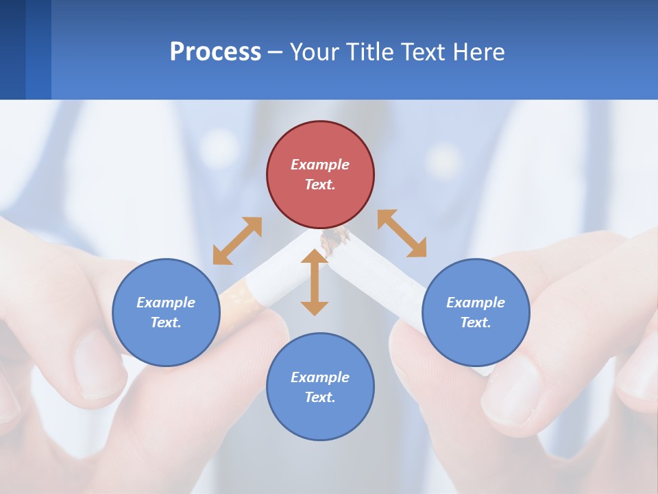 A Person Holding A Cigarette In Their Hands PowerPoint Template