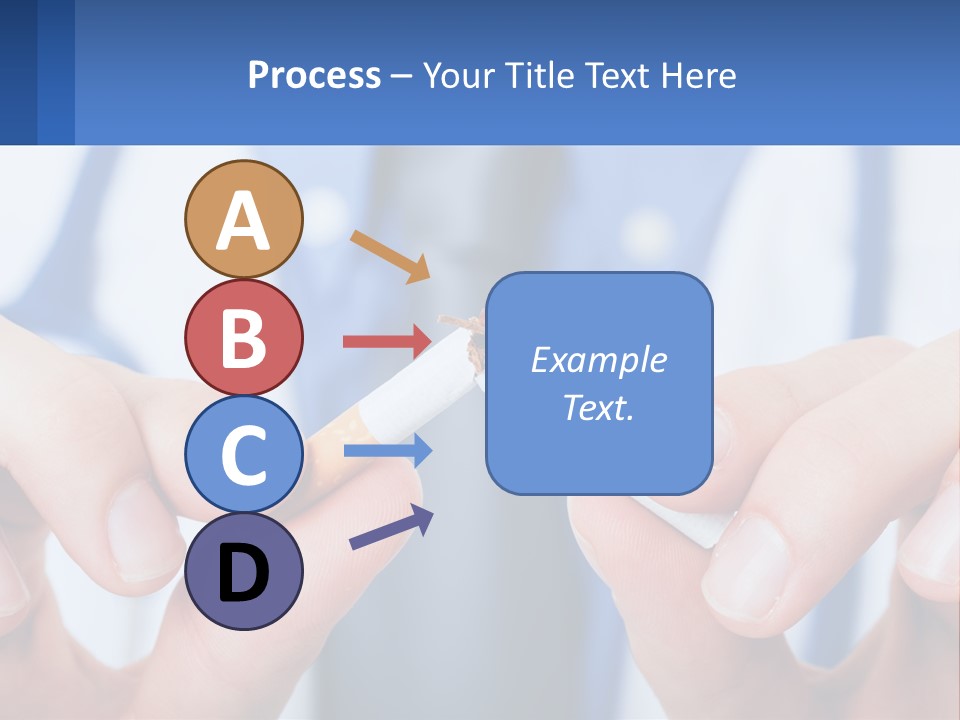 A Person Holding A Cigarette In Their Hands PowerPoint Template