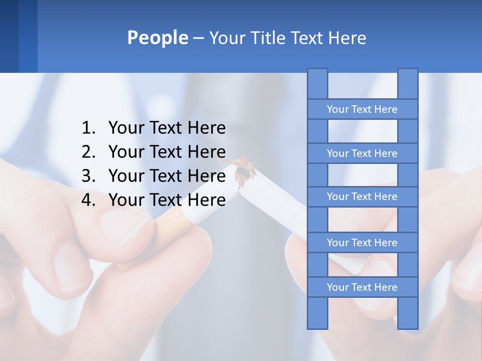 A Person Holding A Cigarette In Their Hands PowerPoint Template