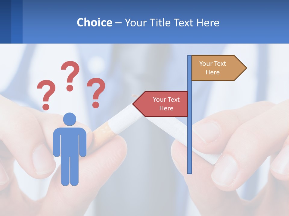 A Person Holding A Cigarette In Their Hands PowerPoint Template