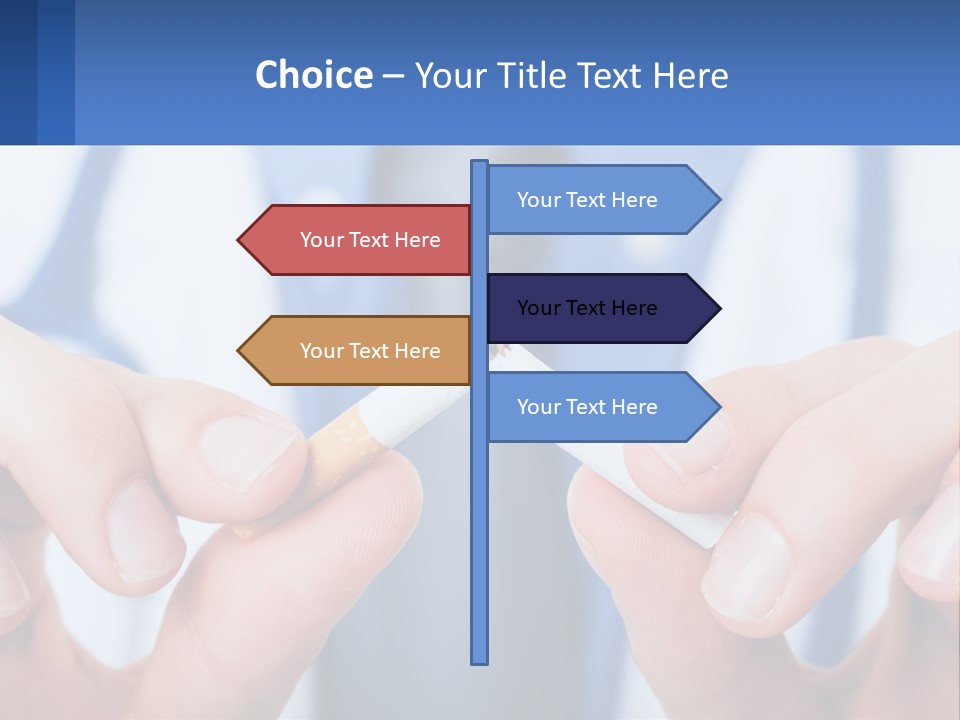 A Person Holding A Cigarette In Their Hands PowerPoint Template