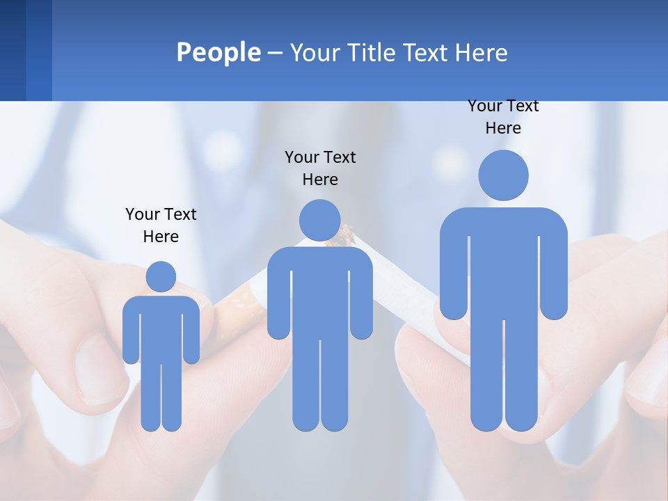 A Person Holding A Cigarette In Their Hands PowerPoint Template