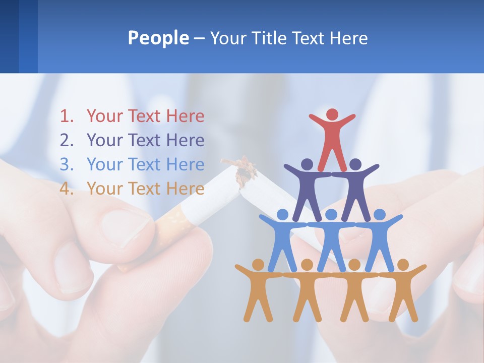 A Person Holding A Cigarette In Their Hands PowerPoint Template