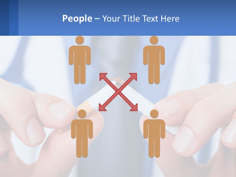 A Person Holding A Cigarette In Their Hands PowerPoint Template