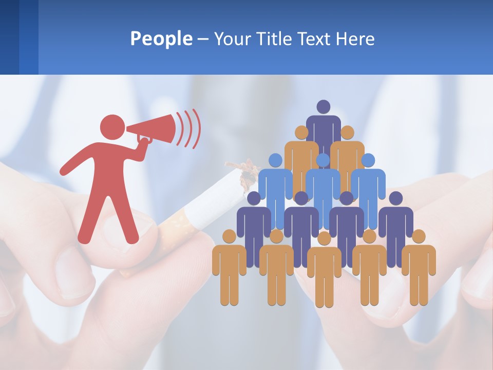 A Person Holding A Cigarette In Their Hands PowerPoint Template