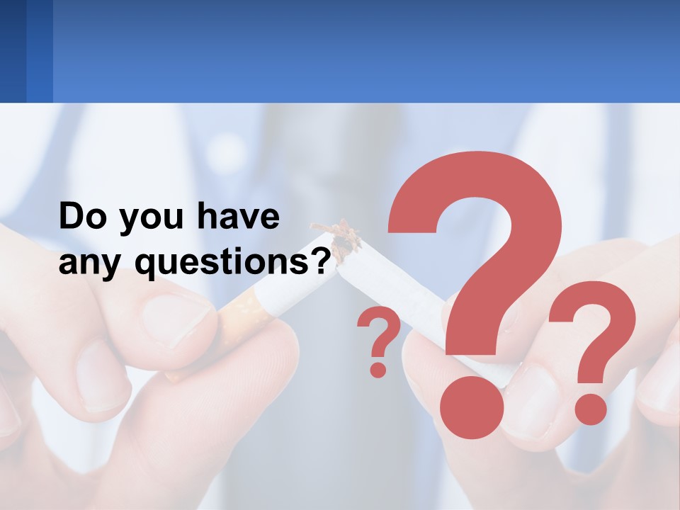 A Person Holding A Cigarette In Their Hands PowerPoint Template