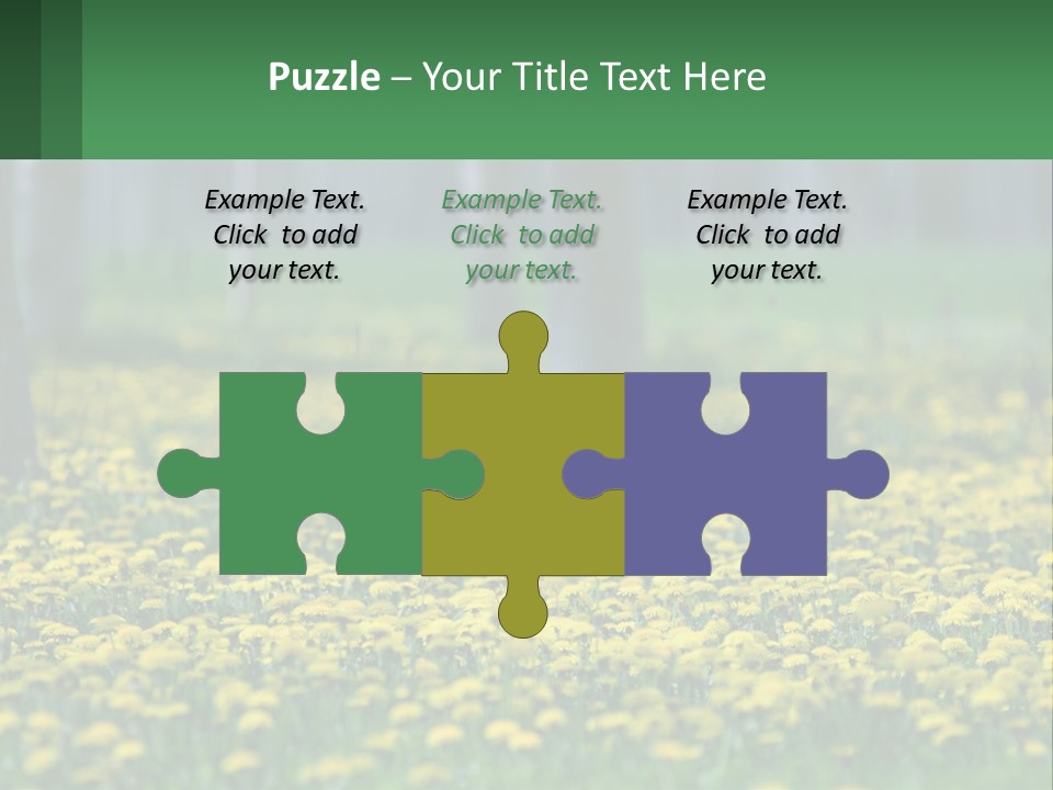 A Field Of Yellow Flowers With Trees In The Background PowerPoint Template