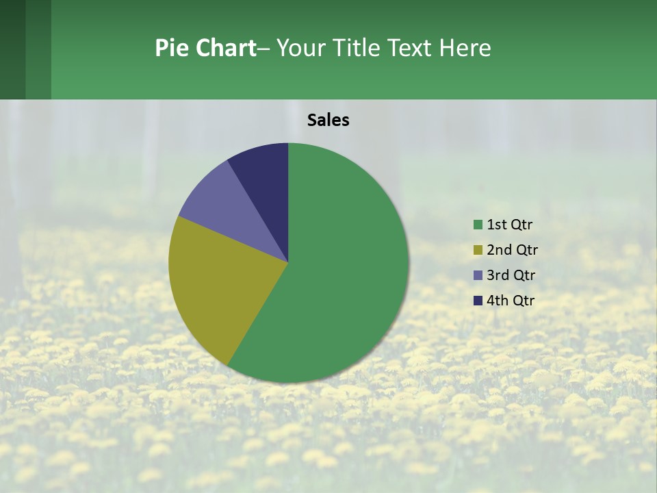 A Field Of Yellow Flowers With Trees In The Background PowerPoint Template