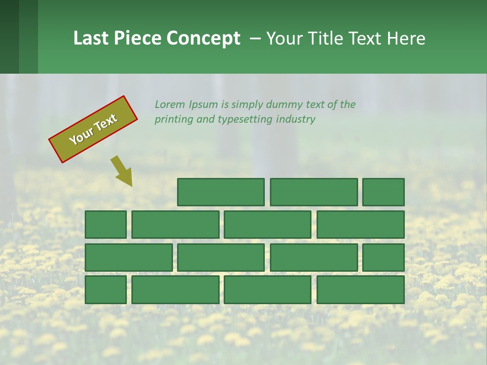 A Field Of Yellow Flowers With Trees In The Background PowerPoint Template