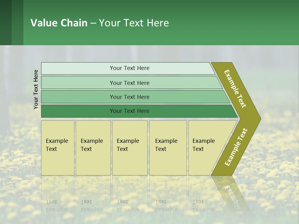 A Field Of Yellow Flowers With Trees In The Background PowerPoint Template