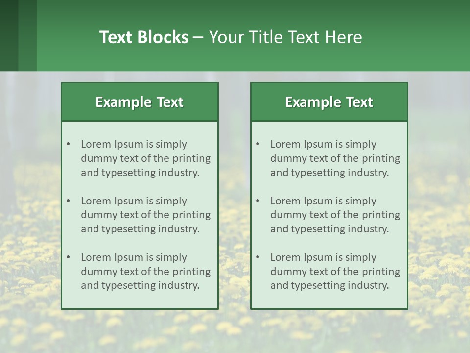 A Field Of Yellow Flowers With Trees In The Background PowerPoint Template
