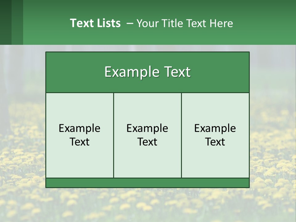 A Field Of Yellow Flowers With Trees In The Background PowerPoint Template