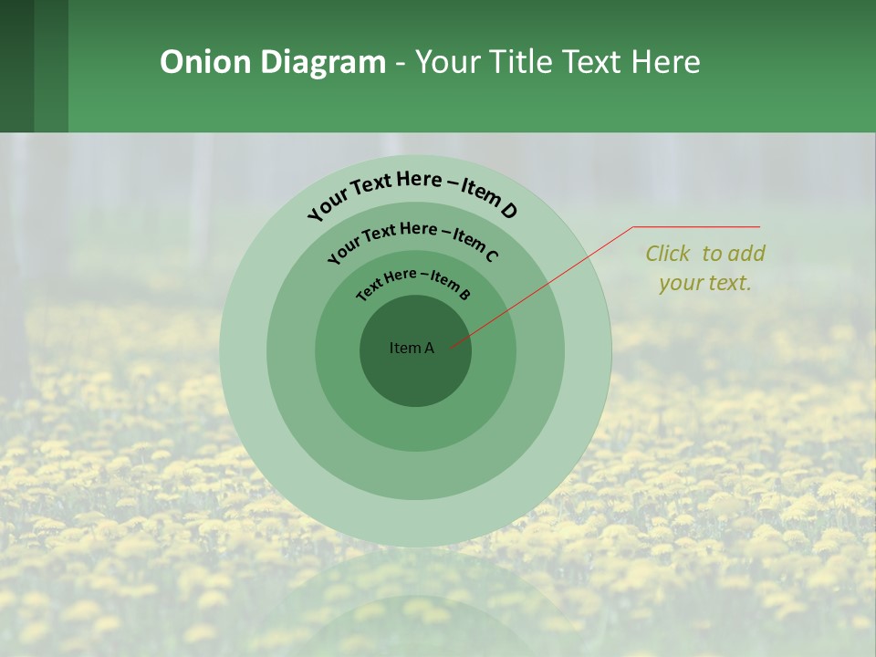 A Field Of Yellow Flowers With Trees In The Background PowerPoint Template
