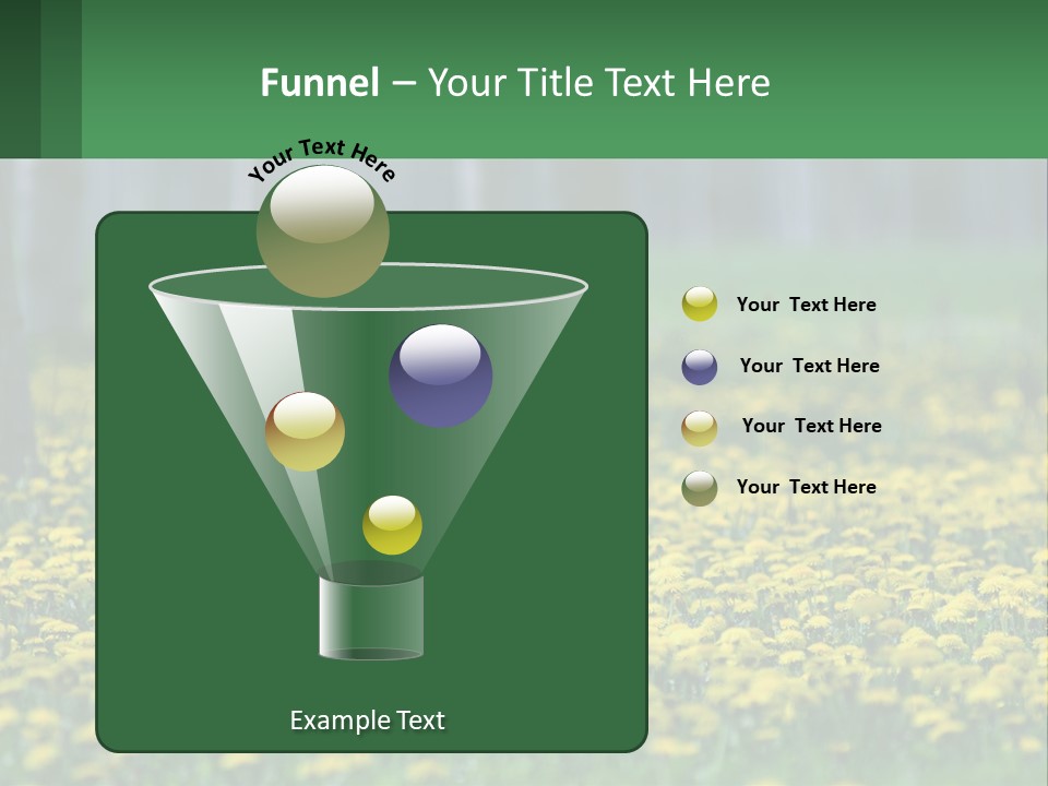 A Field Of Yellow Flowers With Trees In The Background PowerPoint Template