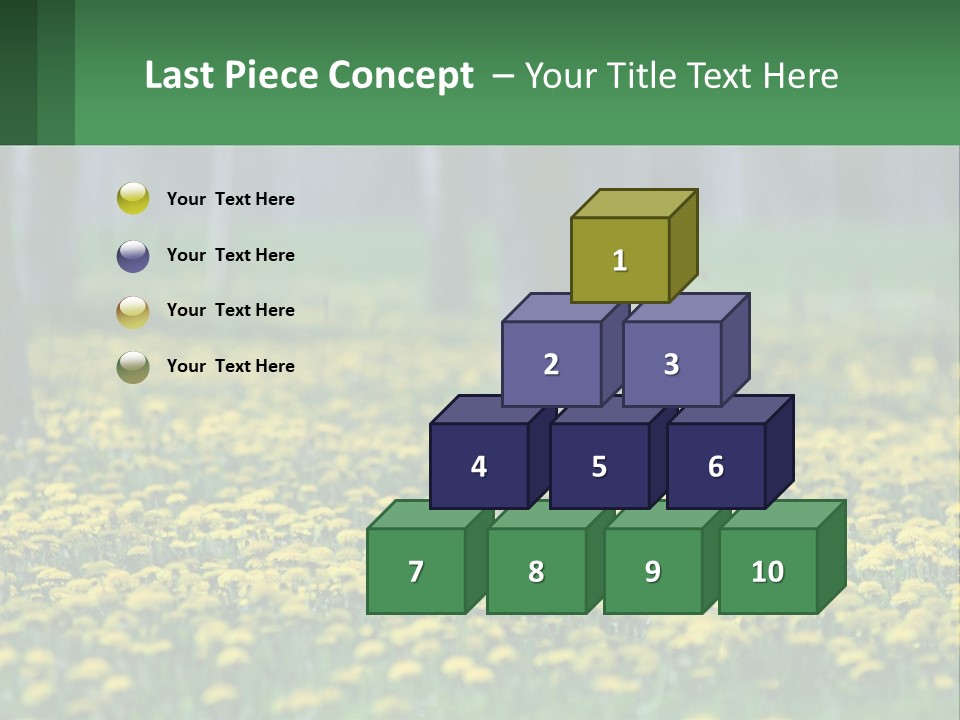 A Field Of Yellow Flowers With Trees In The Background PowerPoint Template