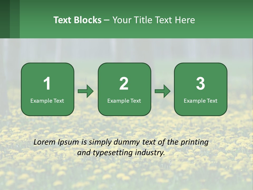 A Field Of Yellow Flowers With Trees In The Background PowerPoint Template