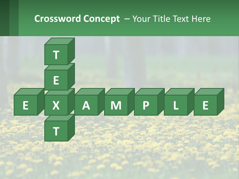 A Field Of Yellow Flowers With Trees In The Background PowerPoint Template