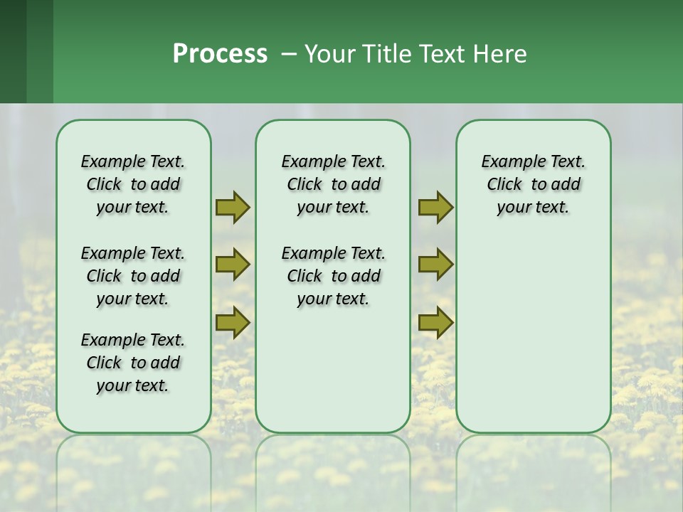 A Field Of Yellow Flowers With Trees In The Background PowerPoint Template