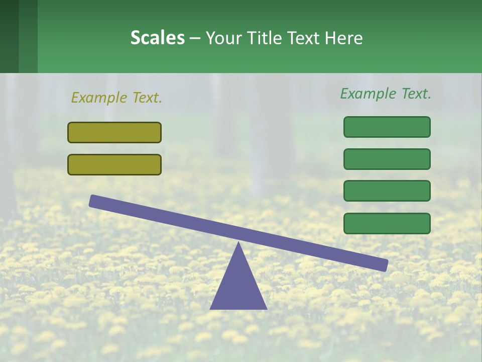 A Field Of Yellow Flowers With Trees In The Background PowerPoint Template