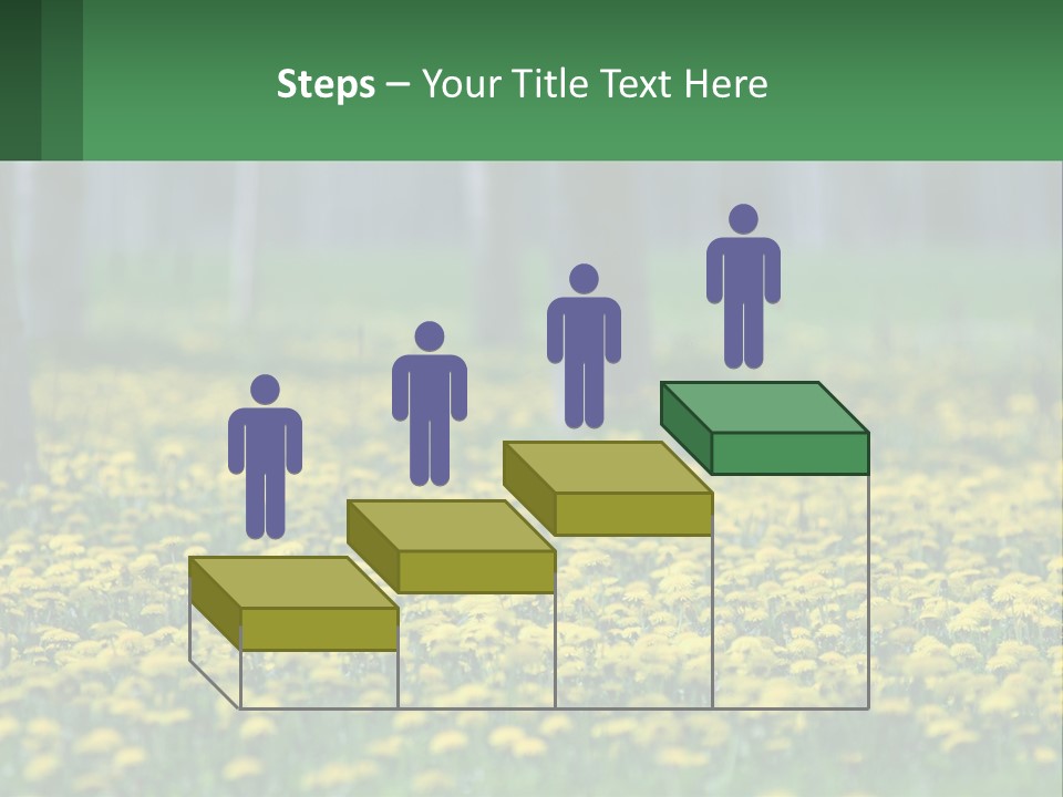 A Field Of Yellow Flowers With Trees In The Background PowerPoint Template