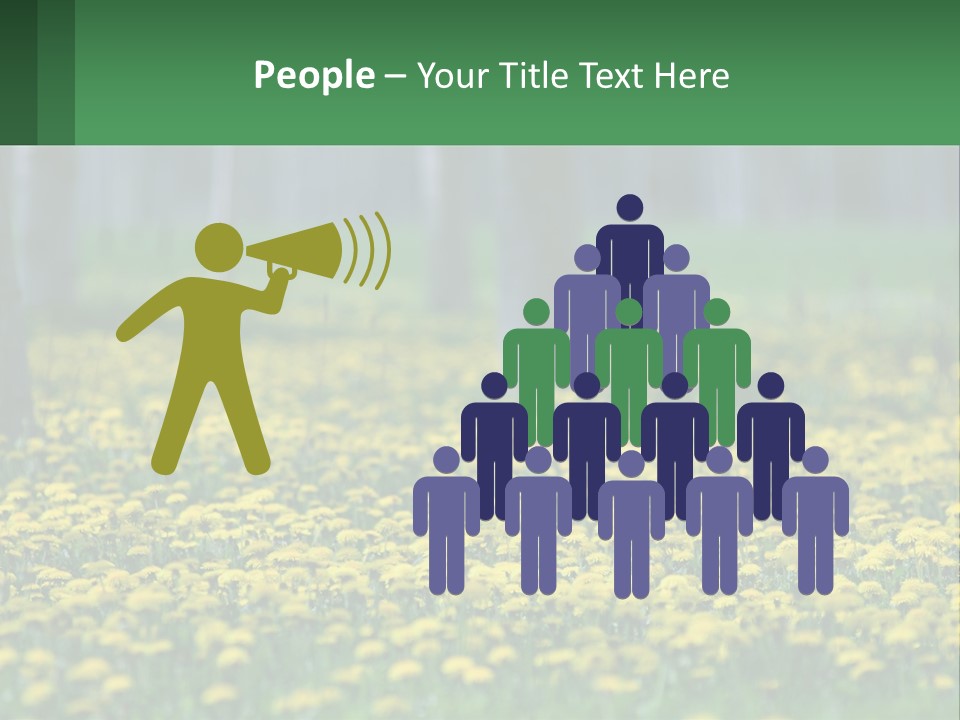 A Field Of Yellow Flowers With Trees In The Background PowerPoint Template