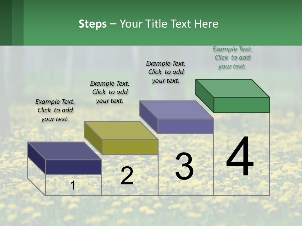 A Field Of Yellow Flowers With Trees In The Background PowerPoint Template