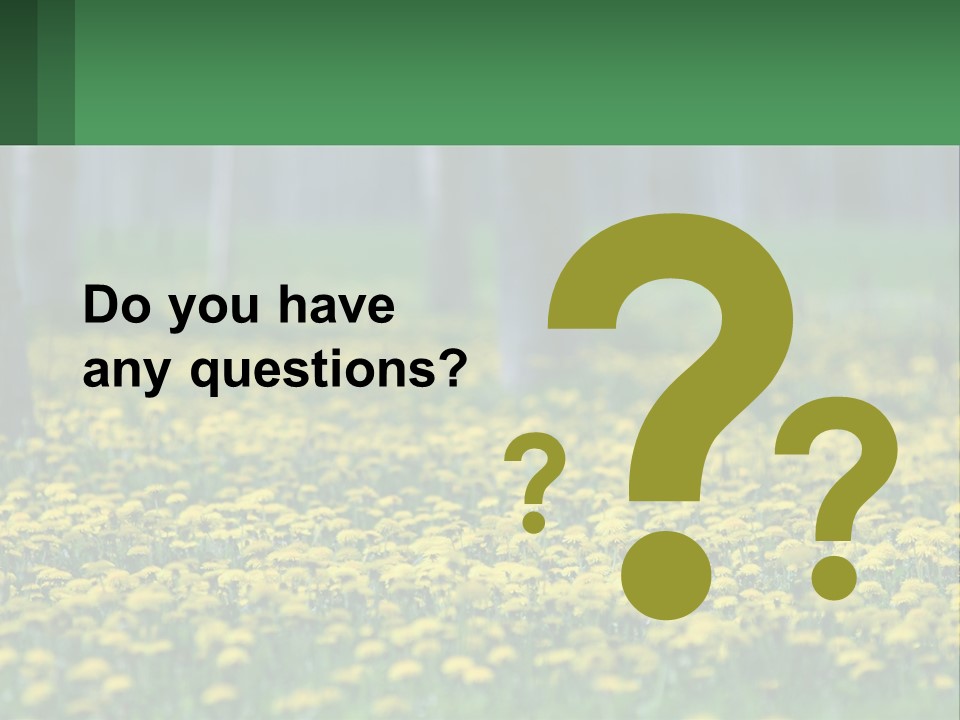 A Field Of Yellow Flowers With Trees In The Background PowerPoint Template