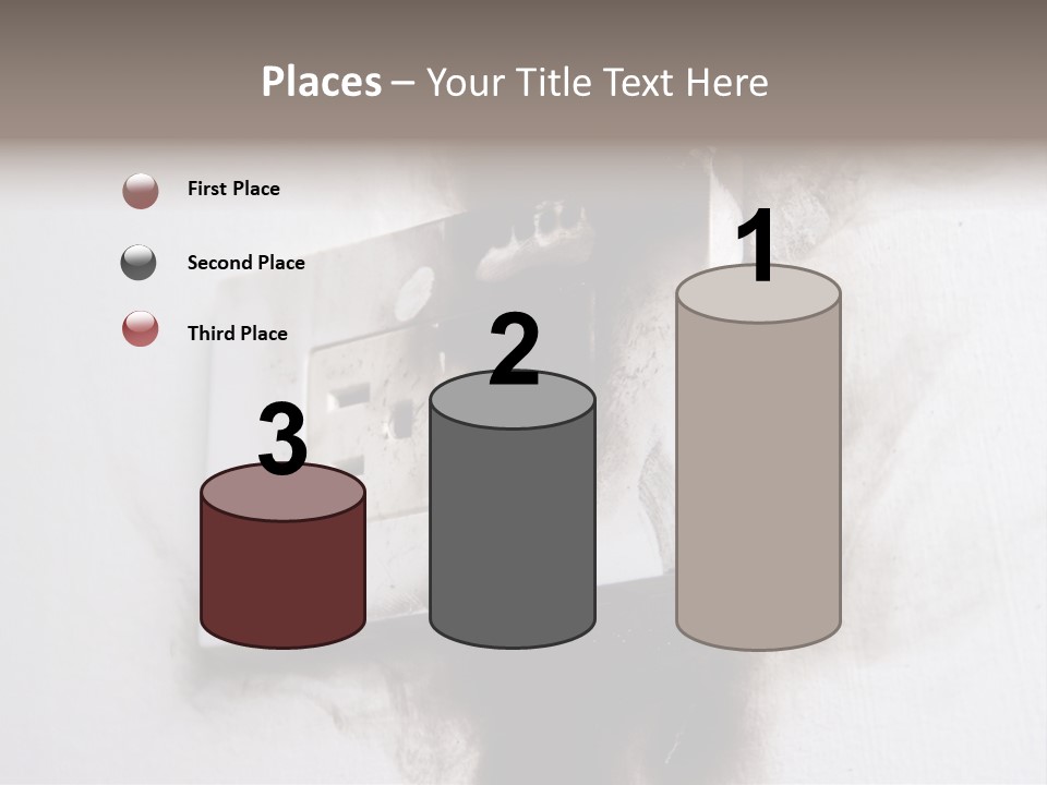 A Light Switch With Black Smoke Coming Out Of It PowerPoint Template