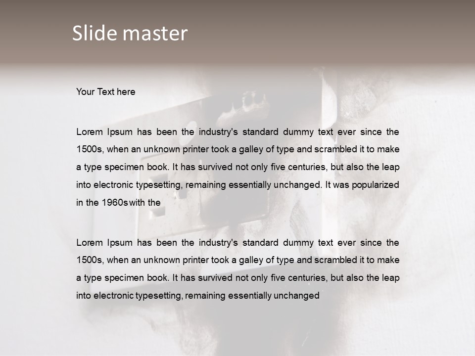 A Light Switch With Black Smoke Coming Out Of It PowerPoint Template