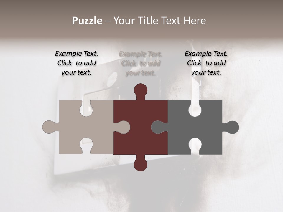 A Light Switch With Black Smoke Coming Out Of It PowerPoint Template