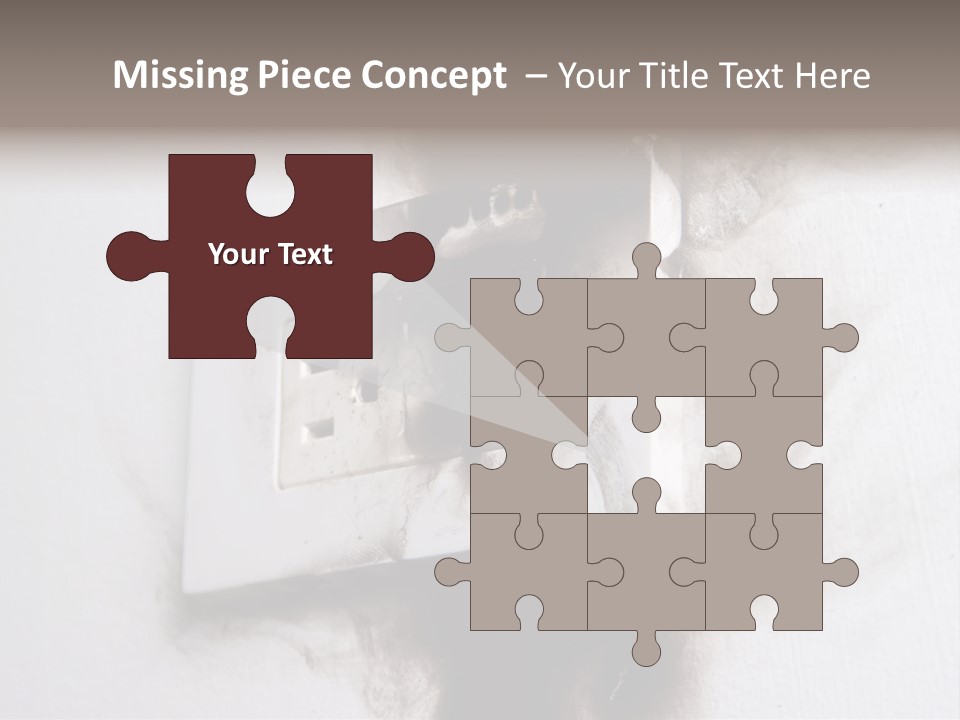 A Light Switch With Black Smoke Coming Out Of It PowerPoint Template