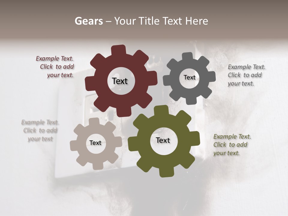 A Light Switch With Black Smoke Coming Out Of It PowerPoint Template