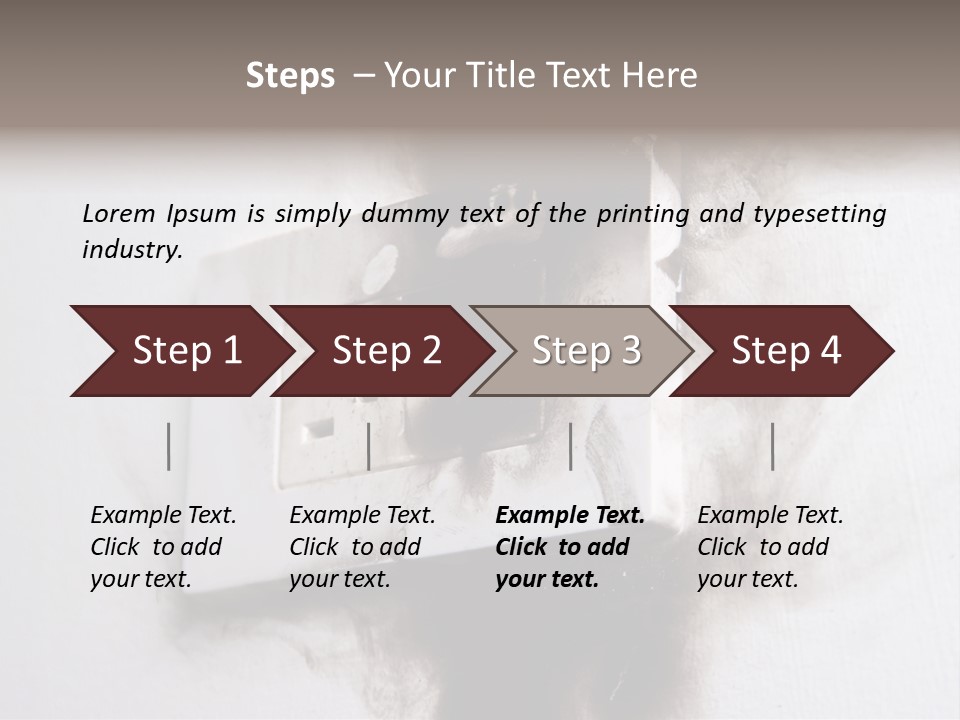 A Light Switch With Black Smoke Coming Out Of It PowerPoint Template