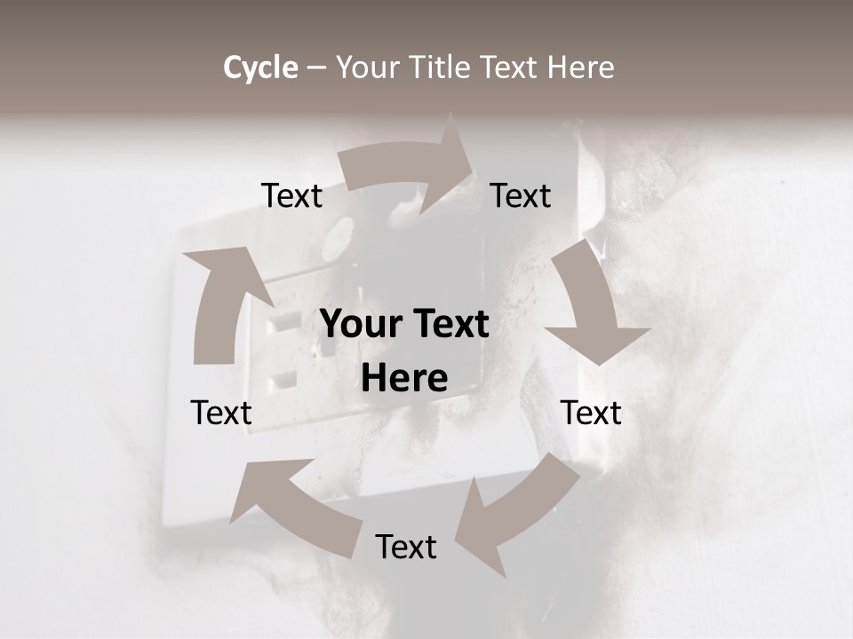 A Light Switch With Black Smoke Coming Out Of It PowerPoint Template