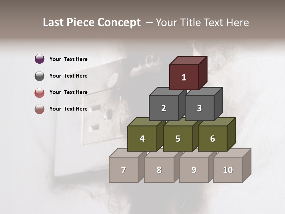 A Light Switch With Black Smoke Coming Out Of It PowerPoint Template