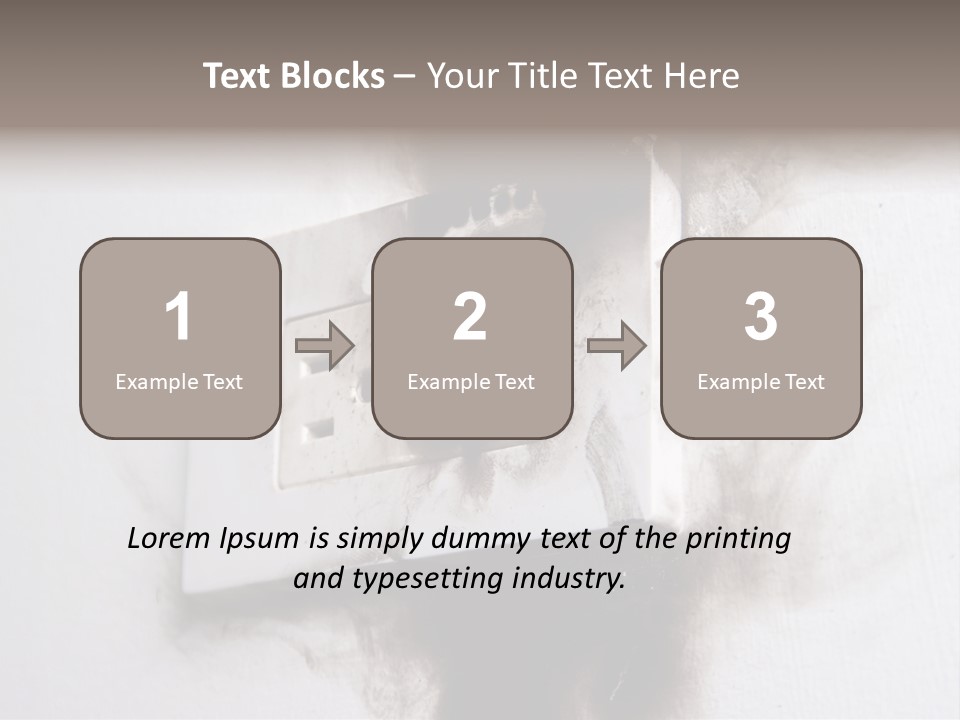 A Light Switch With Black Smoke Coming Out Of It PowerPoint Template