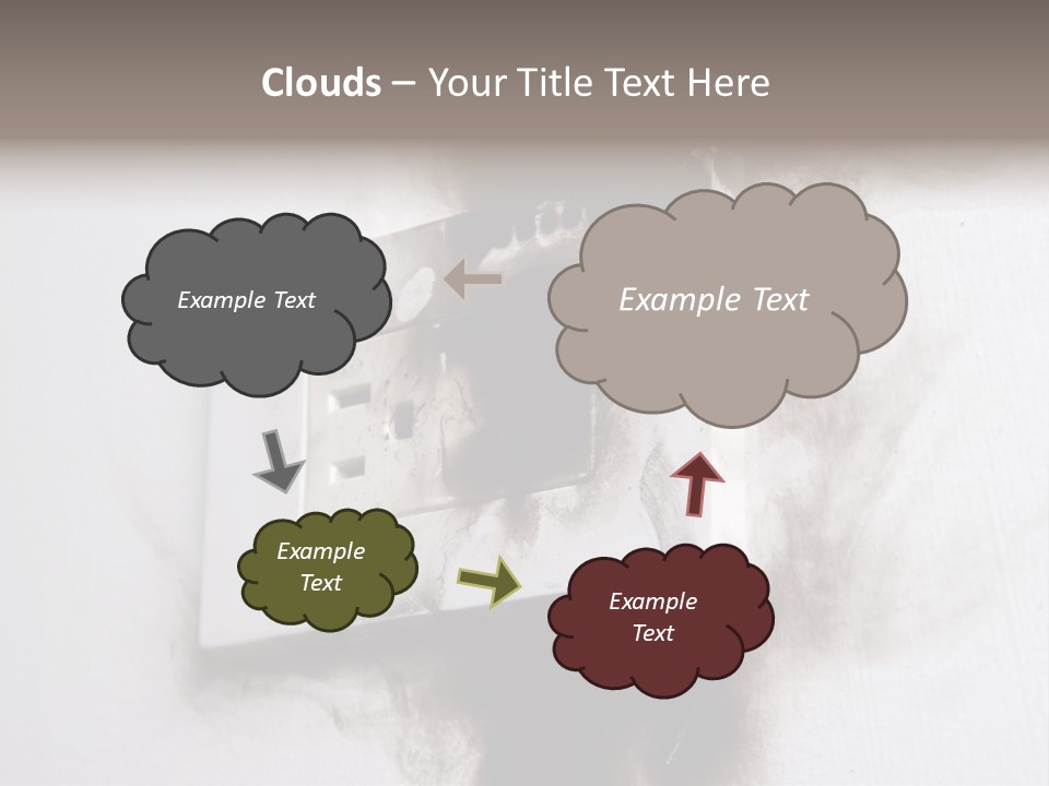 A Light Switch With Black Smoke Coming Out Of It PowerPoint Template