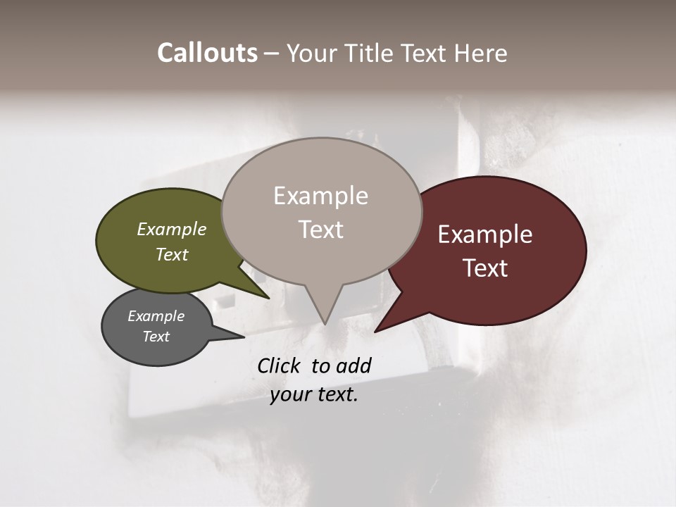 A Light Switch With Black Smoke Coming Out Of It PowerPoint Template