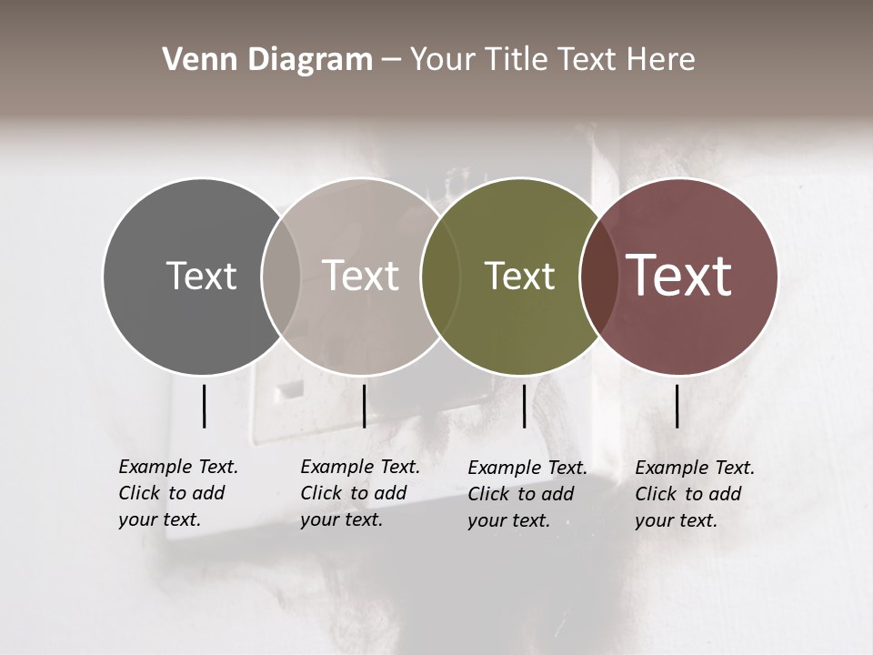 A Light Switch With Black Smoke Coming Out Of It PowerPoint Template