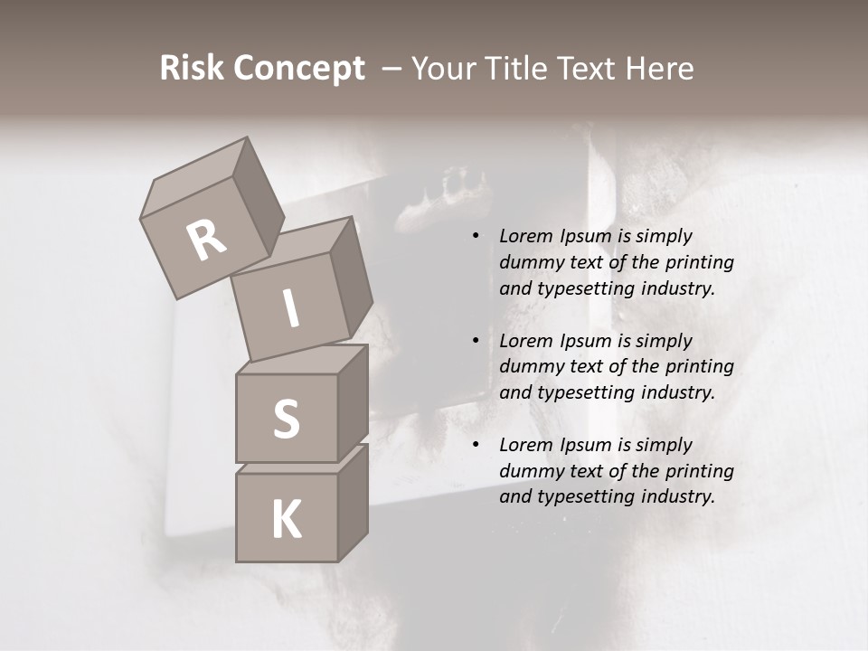 A Light Switch With Black Smoke Coming Out Of It PowerPoint Template