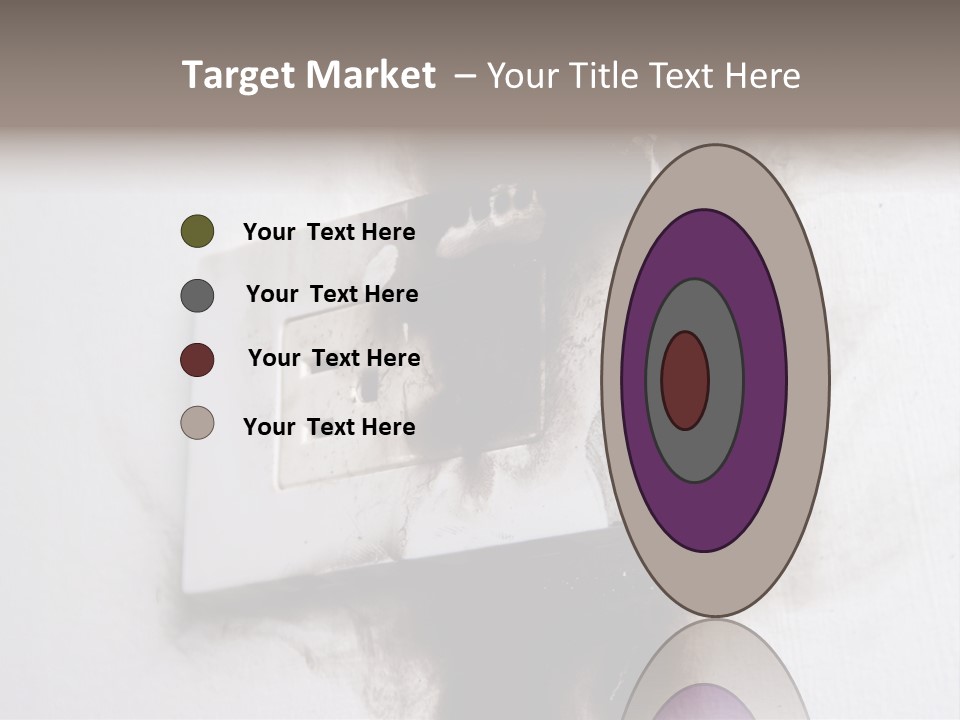 A Light Switch With Black Smoke Coming Out Of It PowerPoint Template