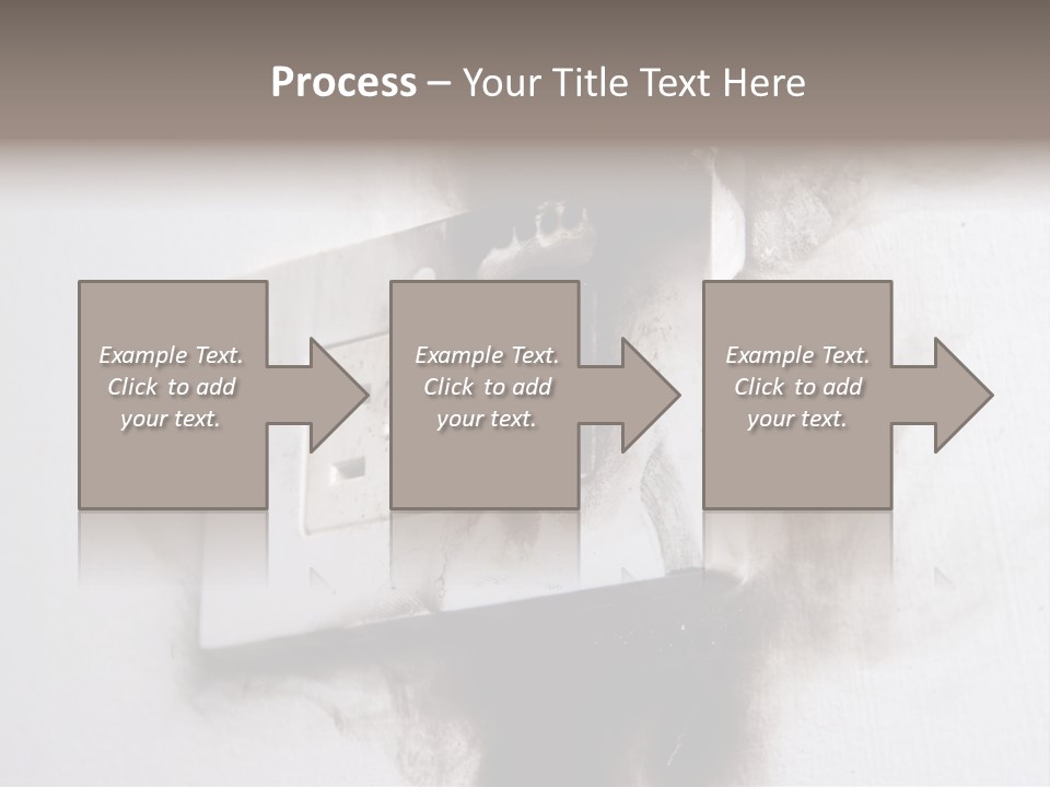 A Light Switch With Black Smoke Coming Out Of It PowerPoint Template