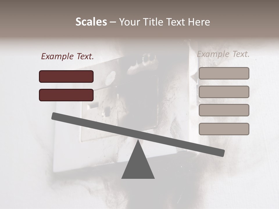 A Light Switch With Black Smoke Coming Out Of It PowerPoint Template